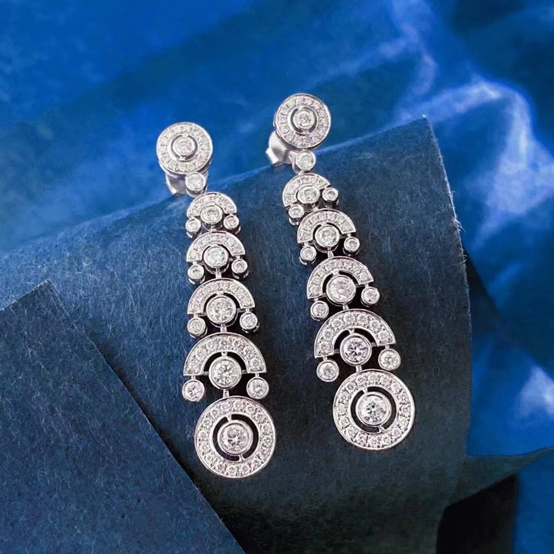 14k Gold 1 Ct Natural H Diamond Earrings - 3