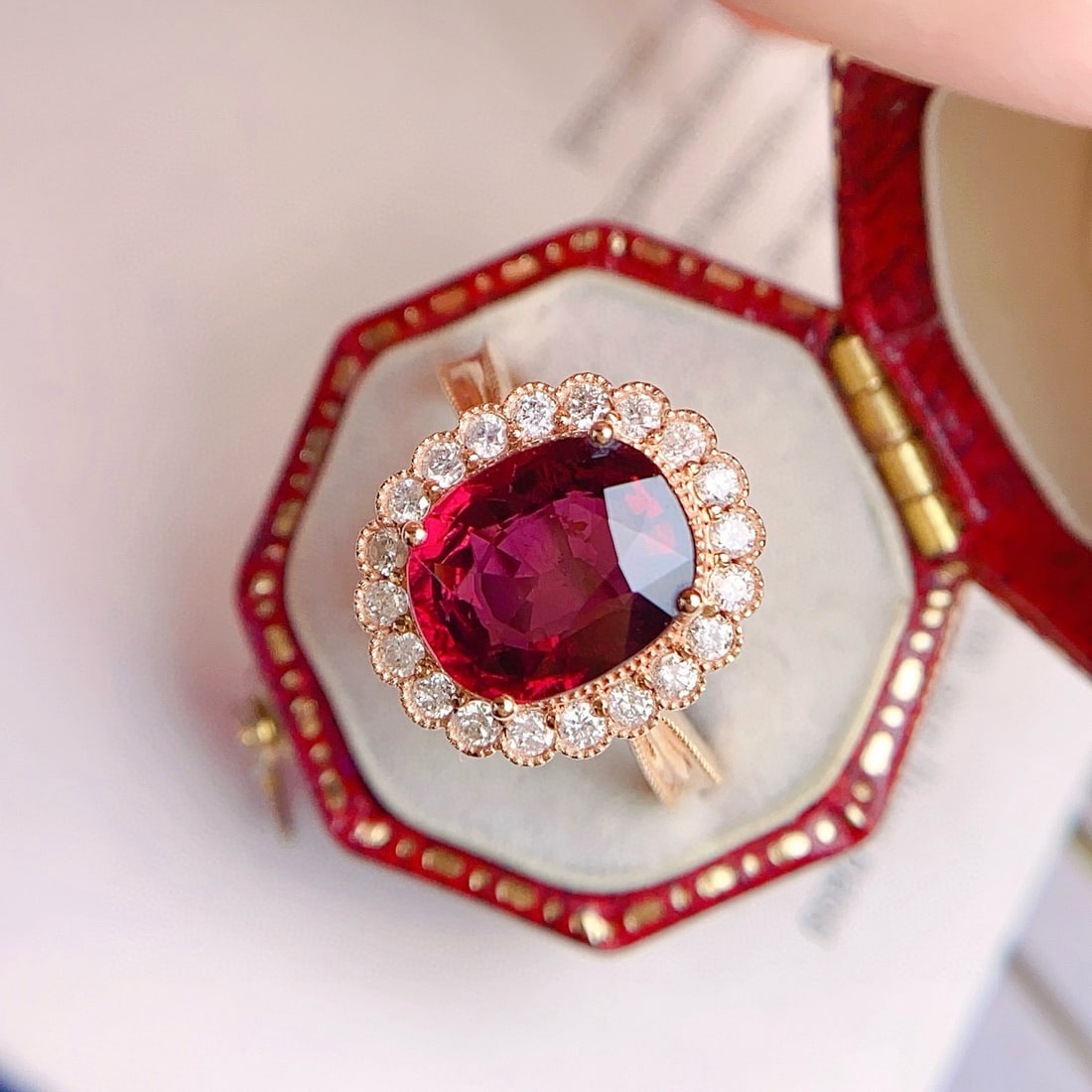 14k Gold 3.00 Ct Natural Tourmaline & Diamond Ring - 3