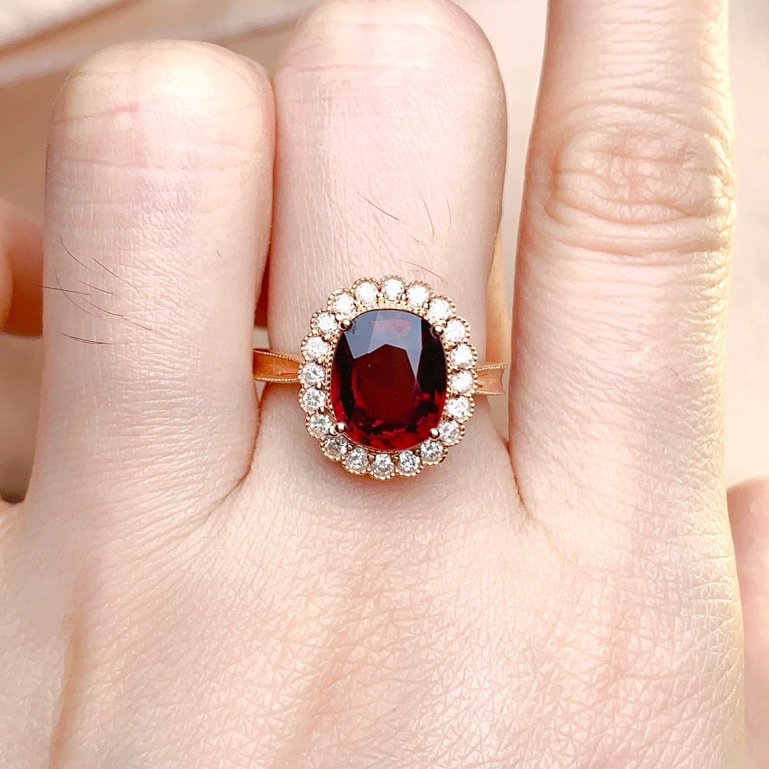 14k Gold 3.00 Ct Natural Tourmaline & Diamond Ring - 6