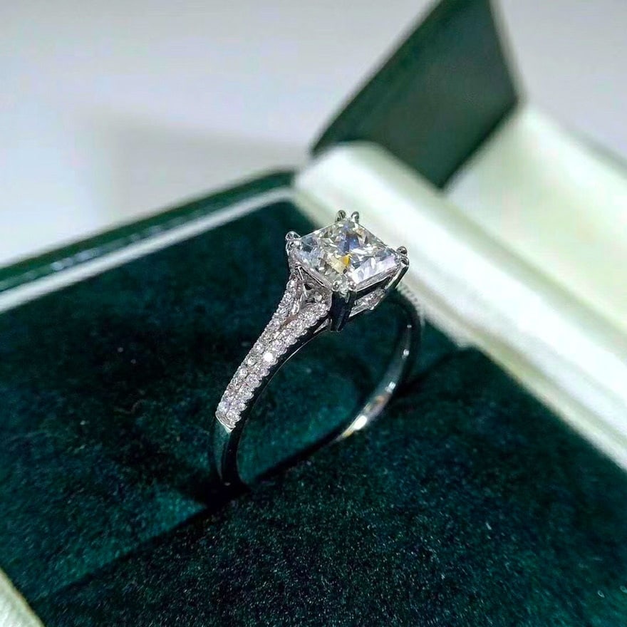 Gia Certified 14k Gold 1 Ct Natural I Vvs2 Princess Diamond Ring - 4