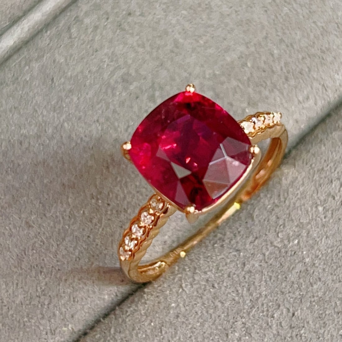 14k Gold 3.35 Ctw Natural Tourmaline & Diamond Ring - 3