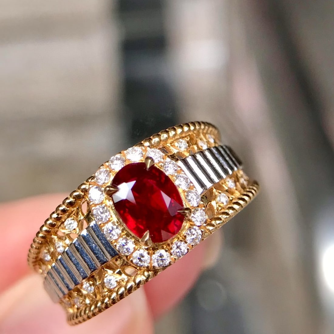14k Gold 1.35 Ctw Natural Ruby & Diamond Ring - 3