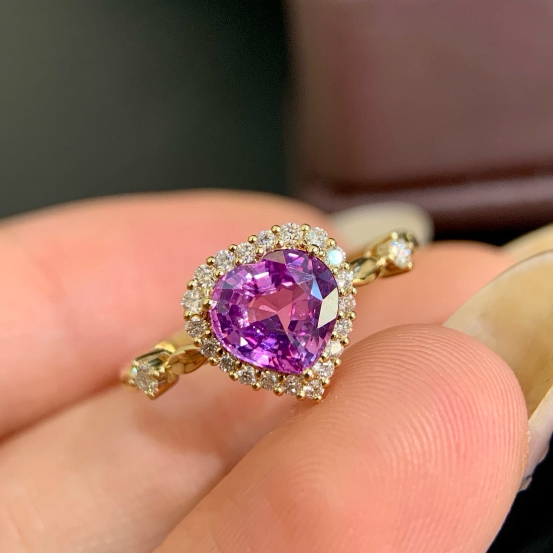 14k Gold 1.39 Ctw Natural Sapphire & Diamond Ring - 2
