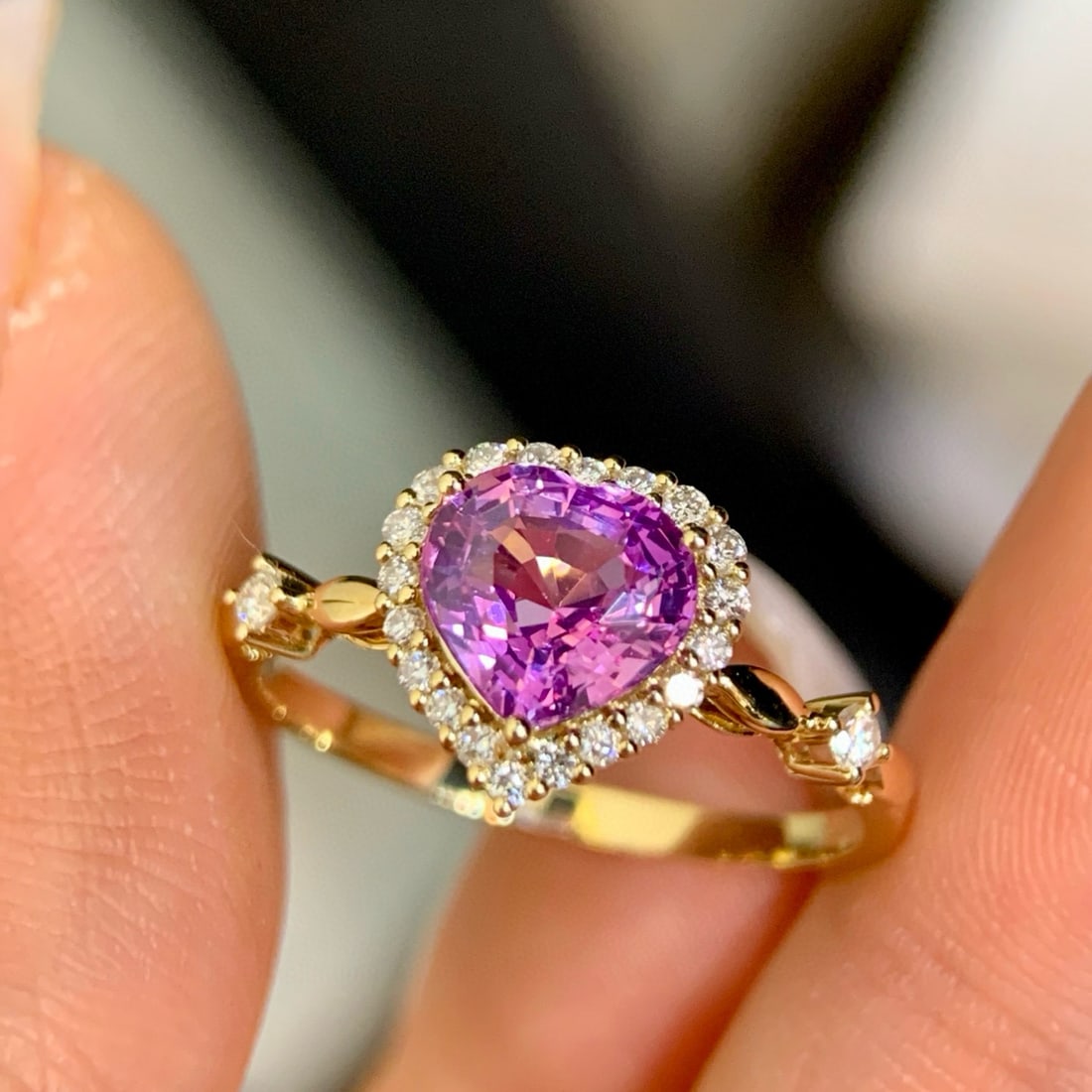 14k Gold 1.39 Ctw Natural Sapphire & Diamond Ring - 5
