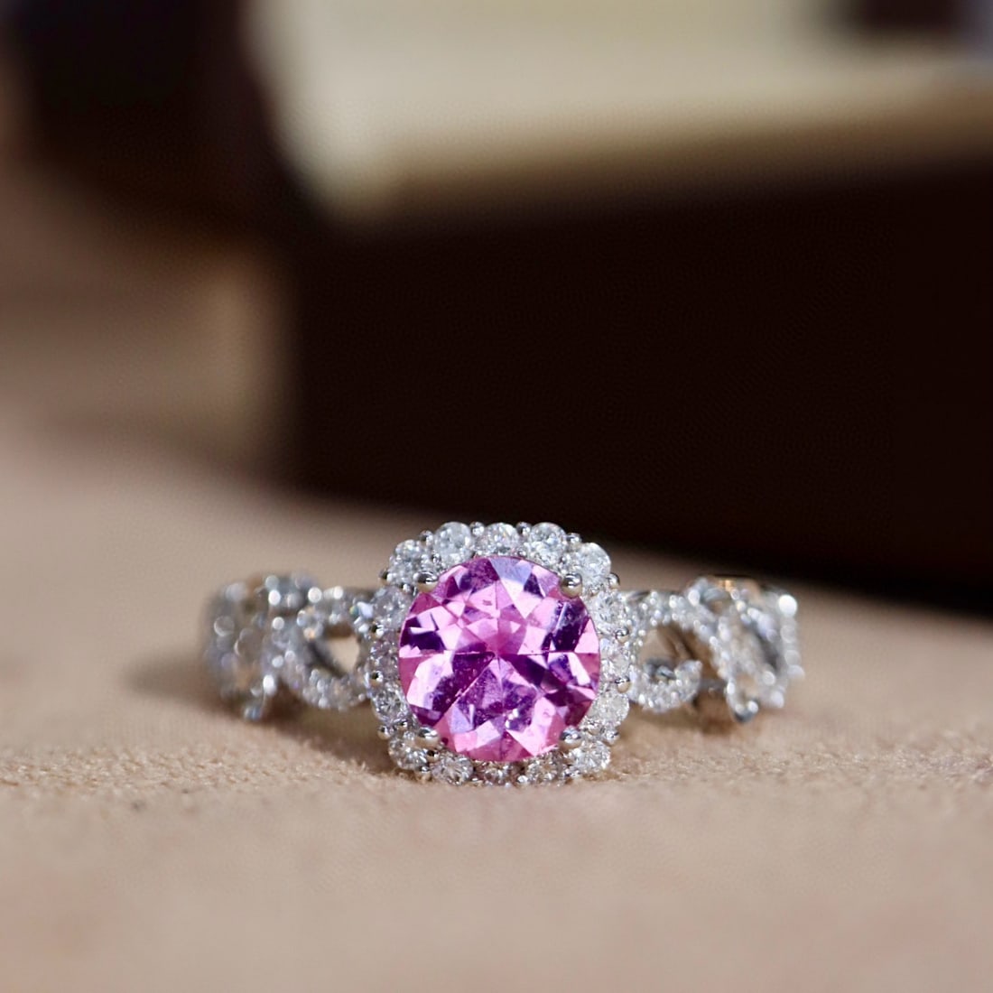 14k Gold 1.00 Ctw Natural Sapphire & Diamond Ring - 4