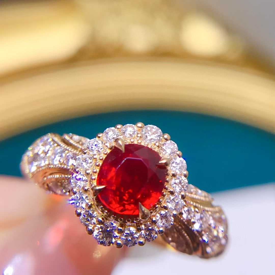 14k Gold 1.86 Ctw Natural Ruby & Diamond Ring - 2