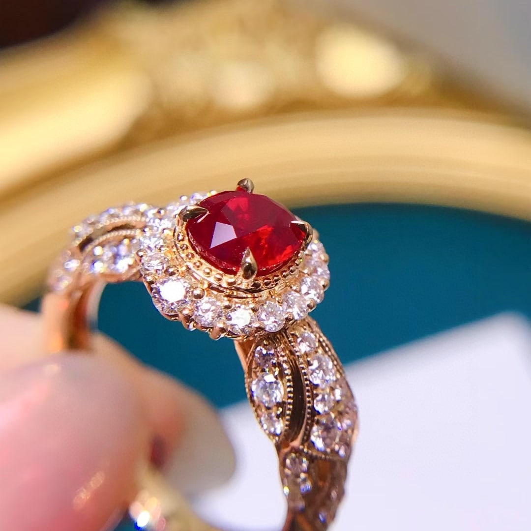 14k Gold 1.86 Ctw Natural Ruby & Diamond Ring - 3