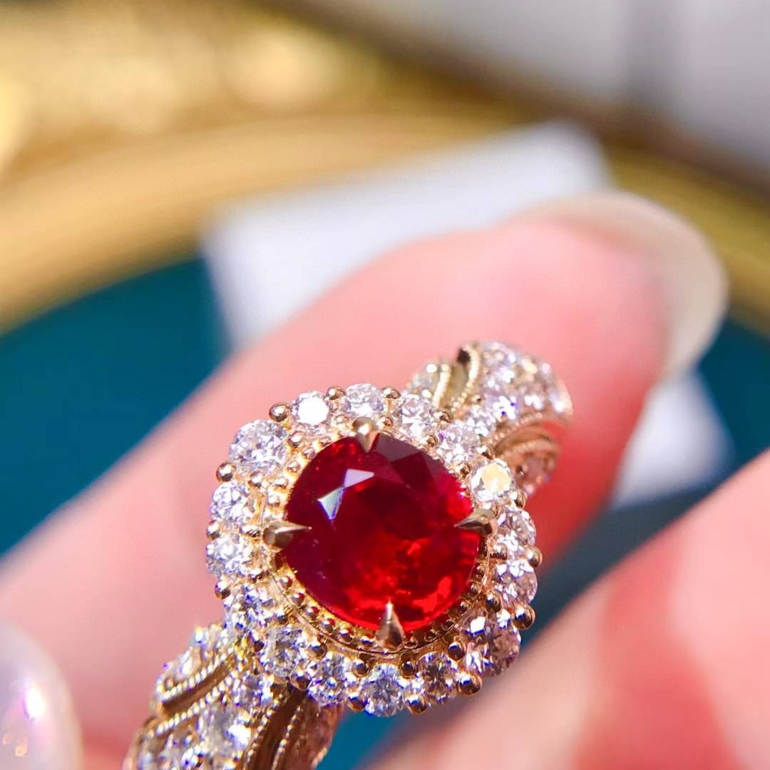 14k Gold 1.86 Ctw Natural Ruby & Diamond Ring - 5