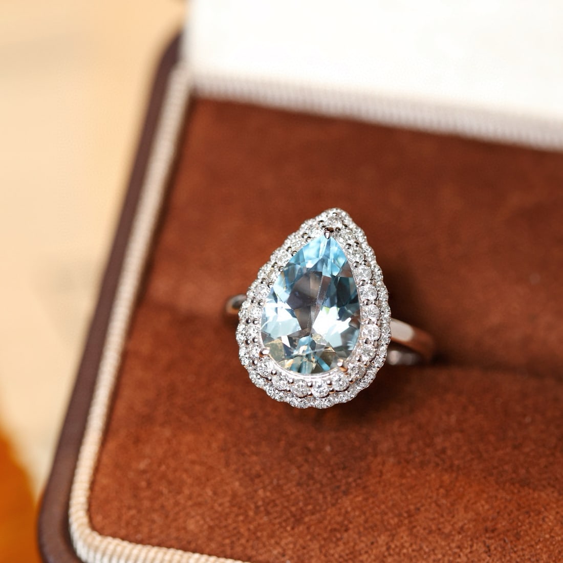 14k Gold 3.71 Ctw Natural Aquamarine & Diamond Ring - 3