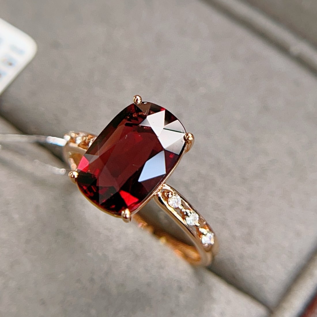 14k Gold 2.61 Ctw Natural Tourmaline & Diamond Ring - 4