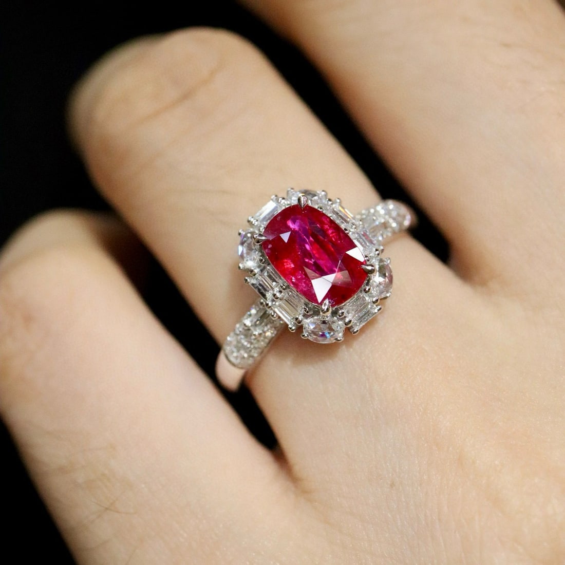 14k Gold 1.71 Ctw Natural Ruby & Diamond Ring - 6