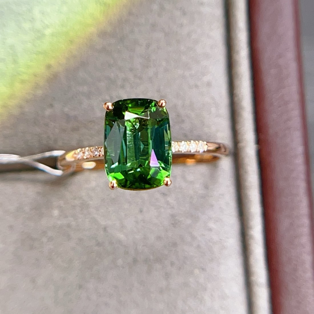 14k Gold 2.54 Ctw Natural Tourmaline & Diamond Ring - 6