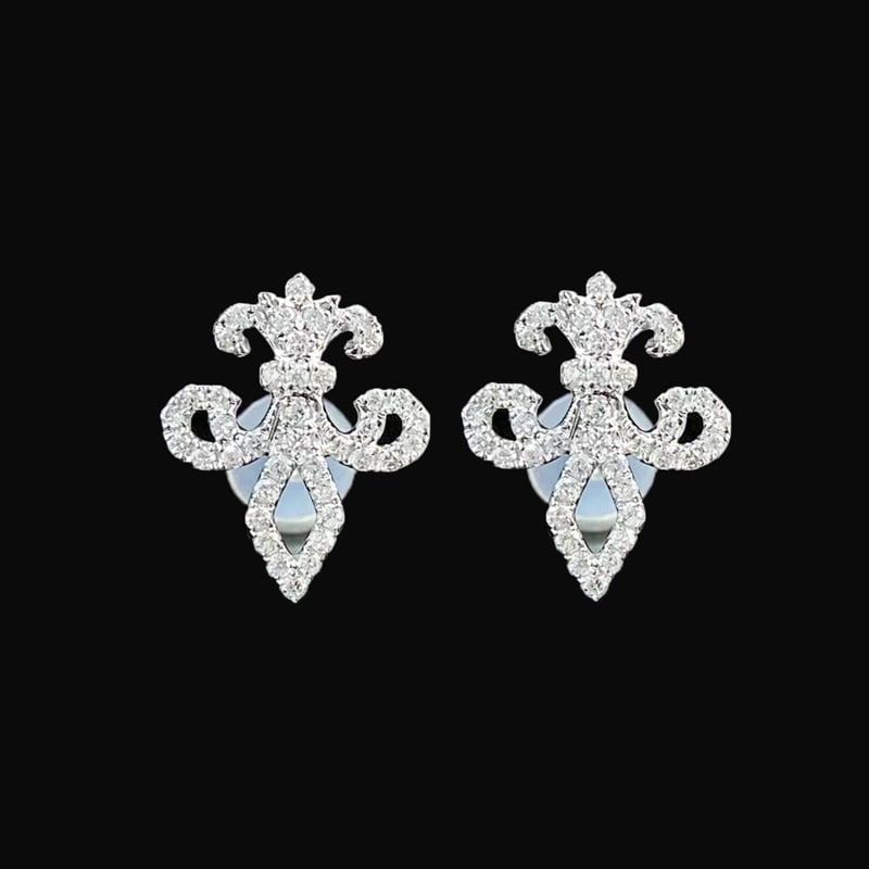 14k Gold 0.3 Ct Natural H Diamond Earrings: Ref:231080414 // gold content:14k gold // main gemstone:diamond // shape:round // carat weight:0. 3ct // clarity grade:vs-si // color:h // treatment:natural // cut grade:g // Condition: New Low