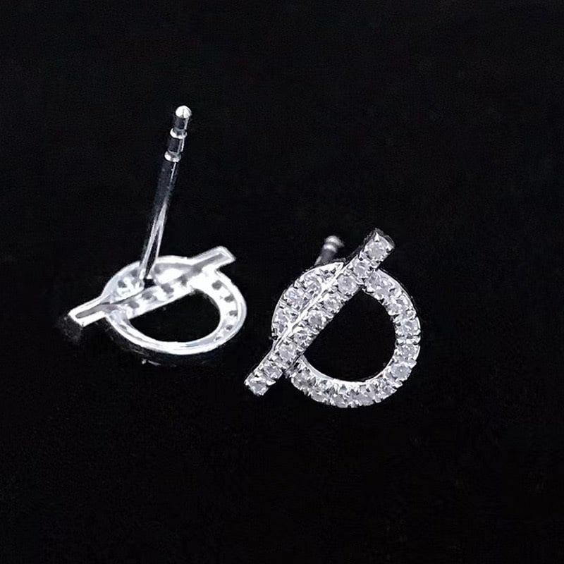 14k Gold 0.24 Ct Natural H Diamond Earrings - 2