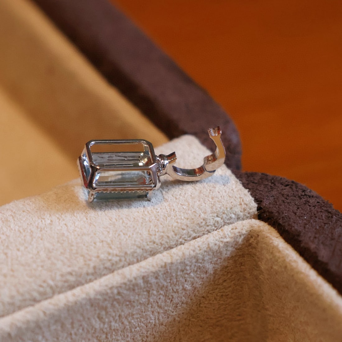 14k Gold 1.1 Ct Natural Aquamarine & Diamond Pendant( Without Chain ) - 5