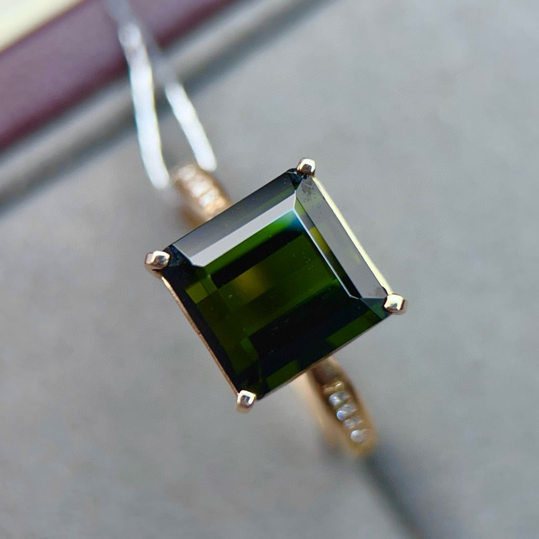 14k Gold 4.65 Ctw Natural Tourmaline & Diamond Ring - 2