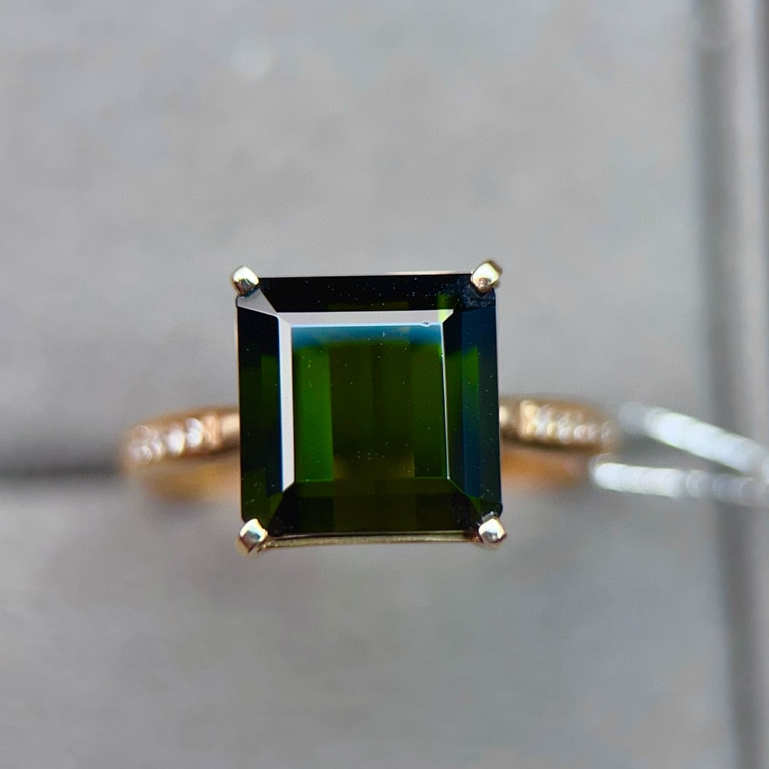 14k Gold 4.65 Ctw Natural Tourmaline & Diamond Ring - 6