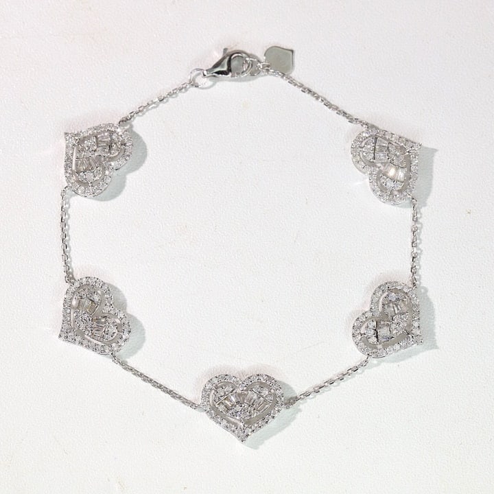 14k Gold 1.5 Ct Natural H Diamond Bracelet - 4