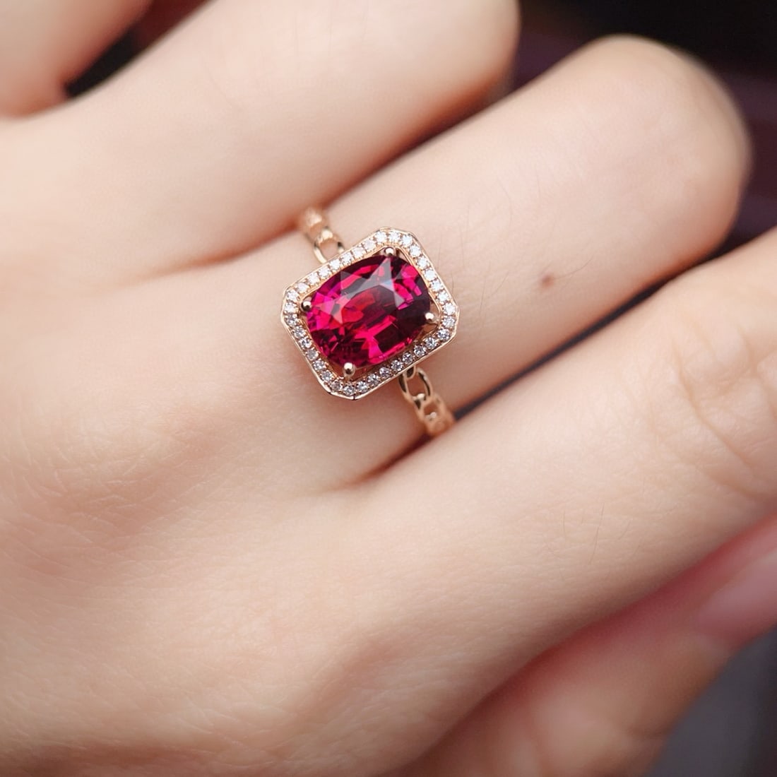 14k Gold 1.96 Ctw Natural Tourmaline & Diamond Ring - 6