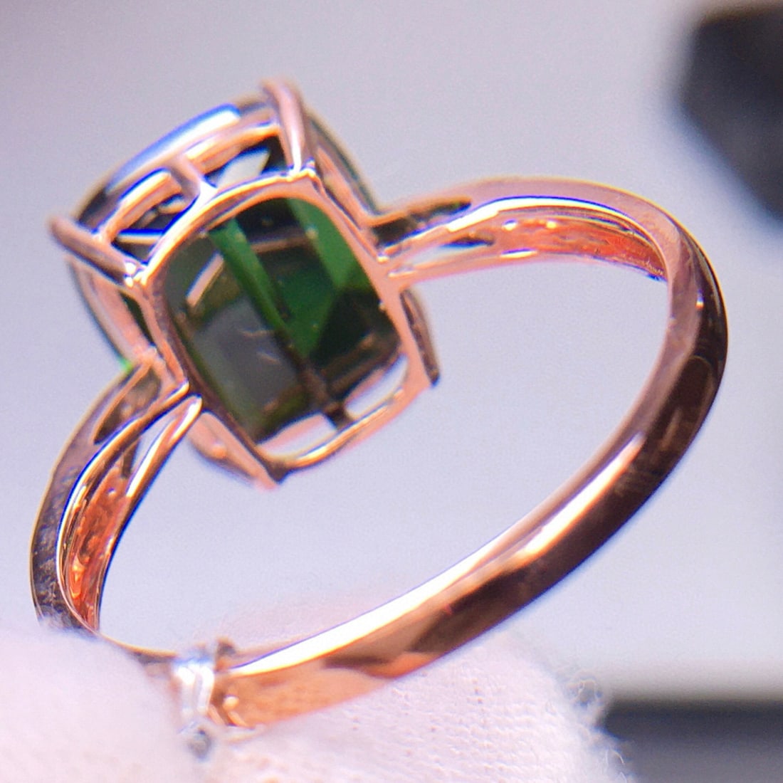 14k Gold 6.2 Ct Natural Tourmaline & Diamond Ring - 6