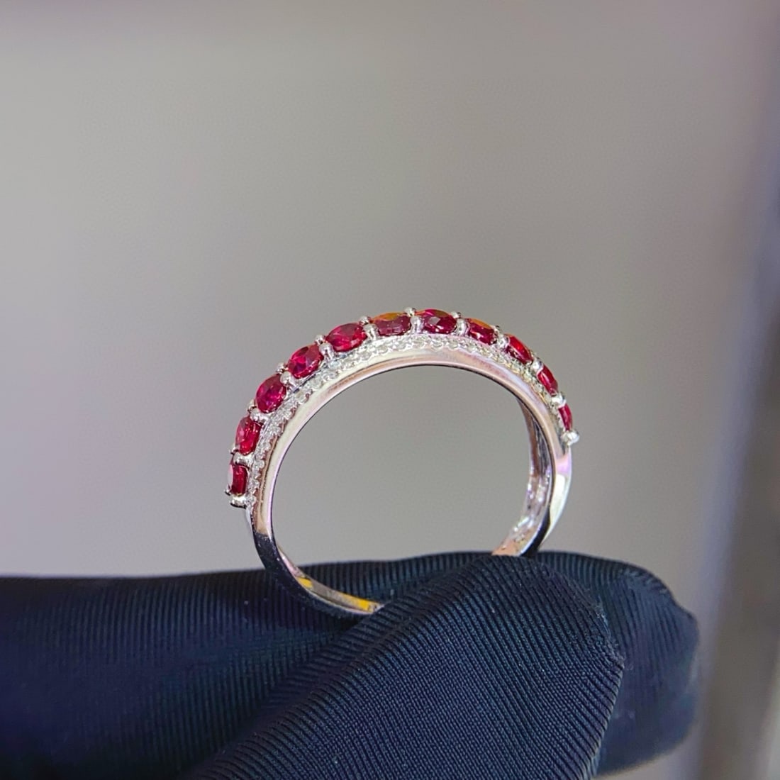 14k Gold 1.2 Ct Natural Ruby & Diamond Ring - 2