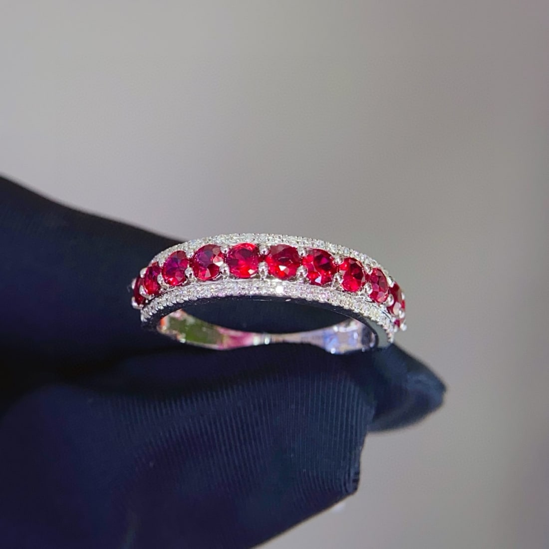 14k Gold 1.2 Ct Natural Ruby & Diamond Ring - 3