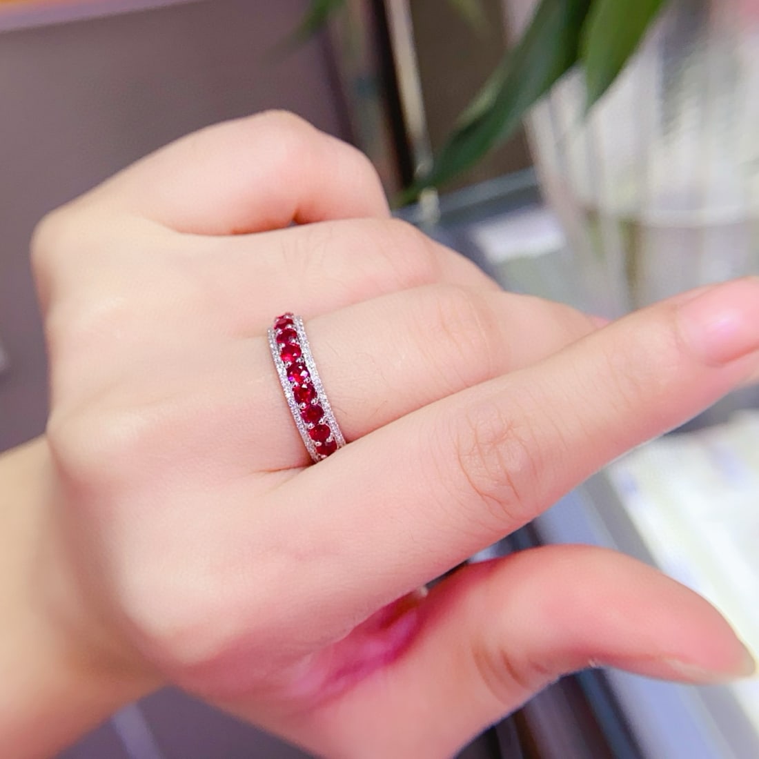 14k Gold 1.2 Ct Natural Ruby & Diamond Ring - 4