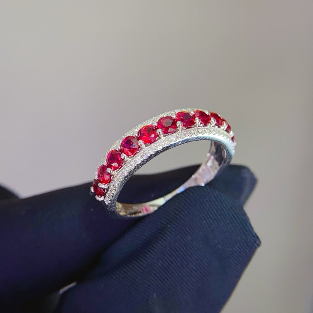 14k Gold 1.2 Ct Natural Ruby & Diamond Ring - 5