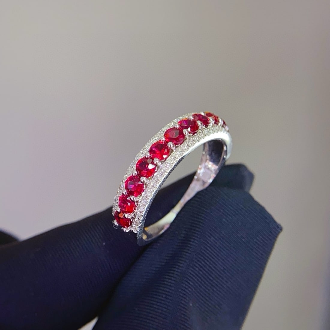 14k Gold 1.2 Ct Natural Ruby & Diamond Ring - 6