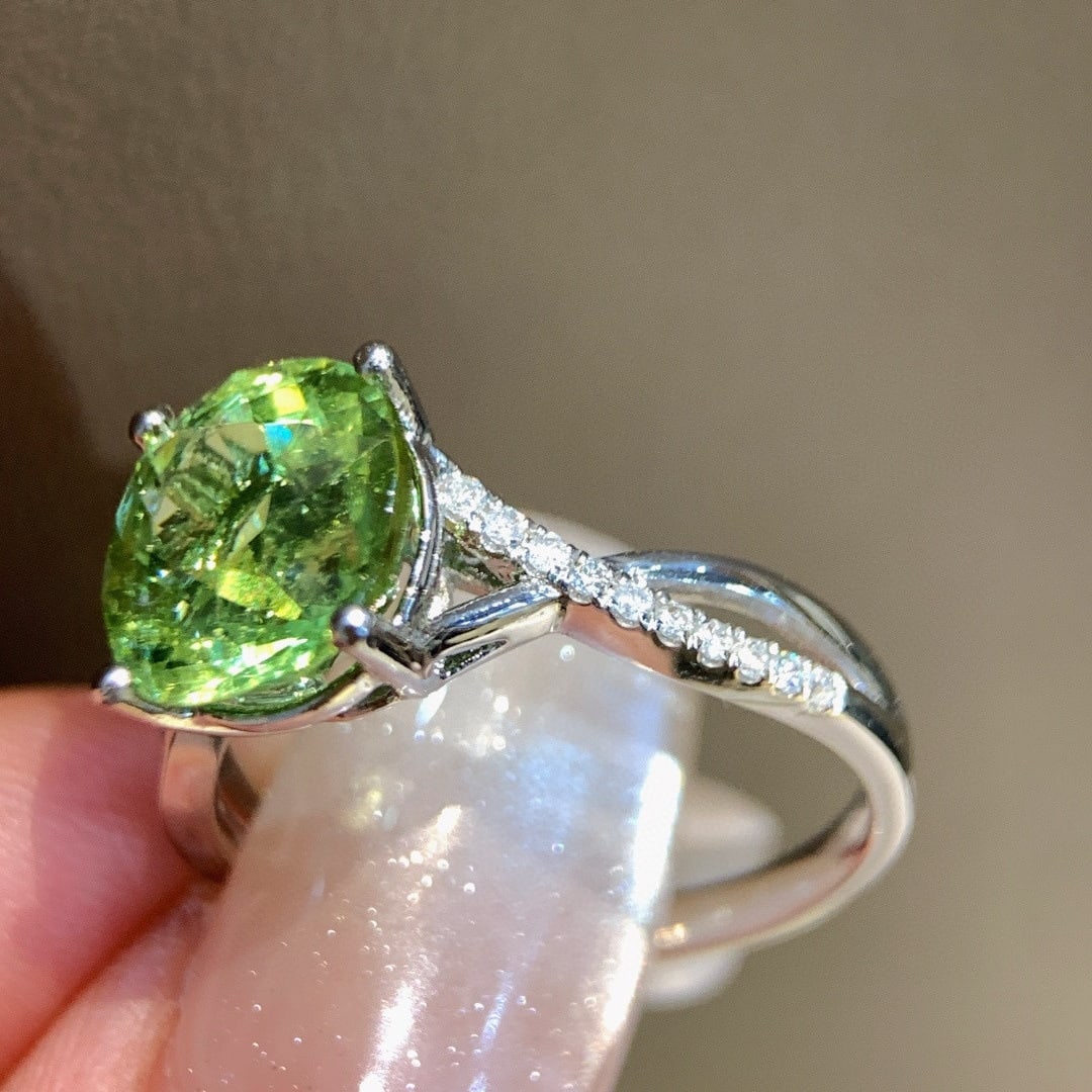14k Gold 3.09 Ctw Natural Tourmaline & Diamond Ring - 3