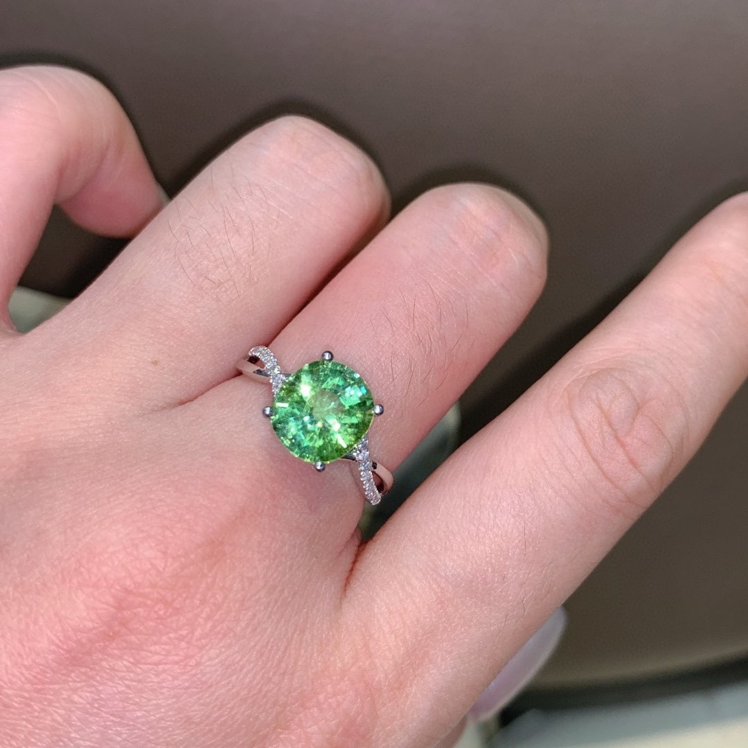 14k Gold 3.09 Ctw Natural Tourmaline & Diamond Ring - 4