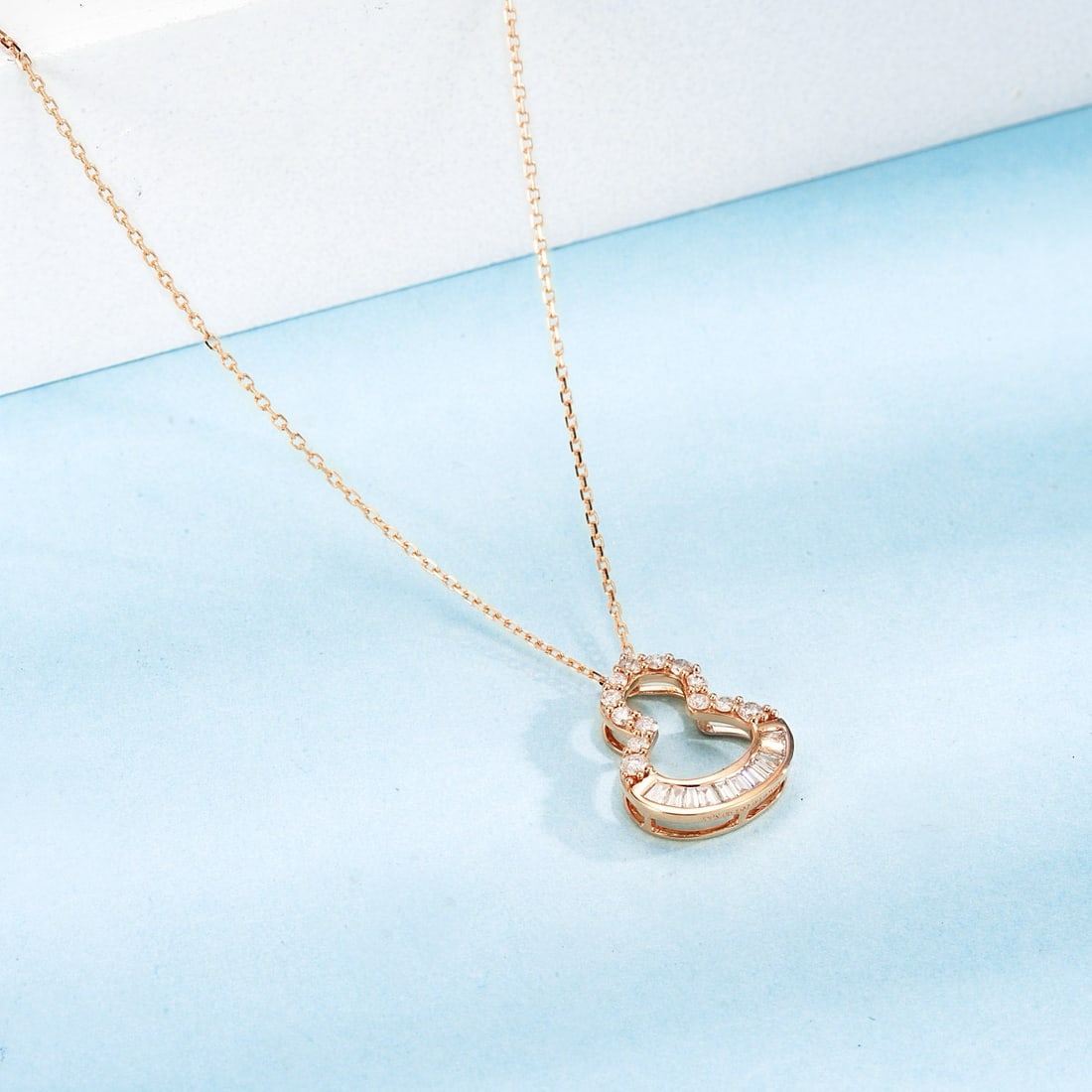 14k Gold 0.31 Ctw Natural H Diamond Necklace - 3