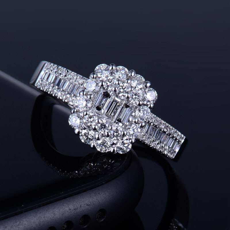 14k Gold 1 Ct Natural H Diamond Ring - 3