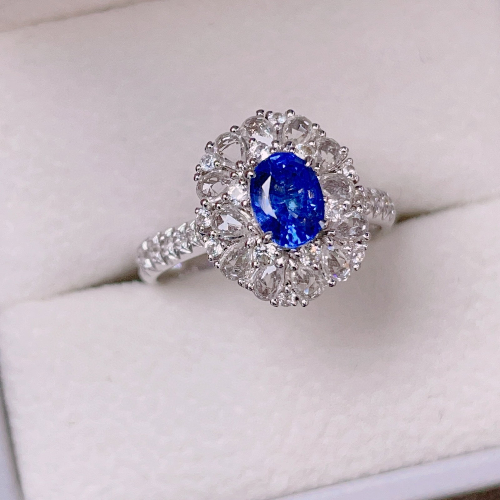 14k Gold 1.02 Ct Natural Sapphire & Sapphire Ring/pendant( Without Chain ) - 2