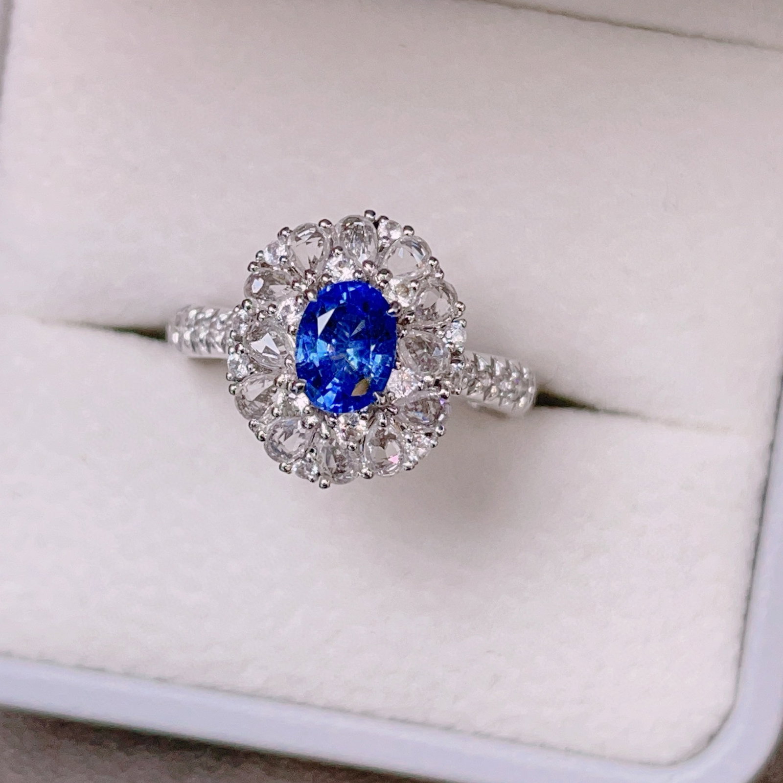14k Gold 1.02 Ct Natural Sapphire & Sapphire Ring/pendant( Without Chain ) - 3