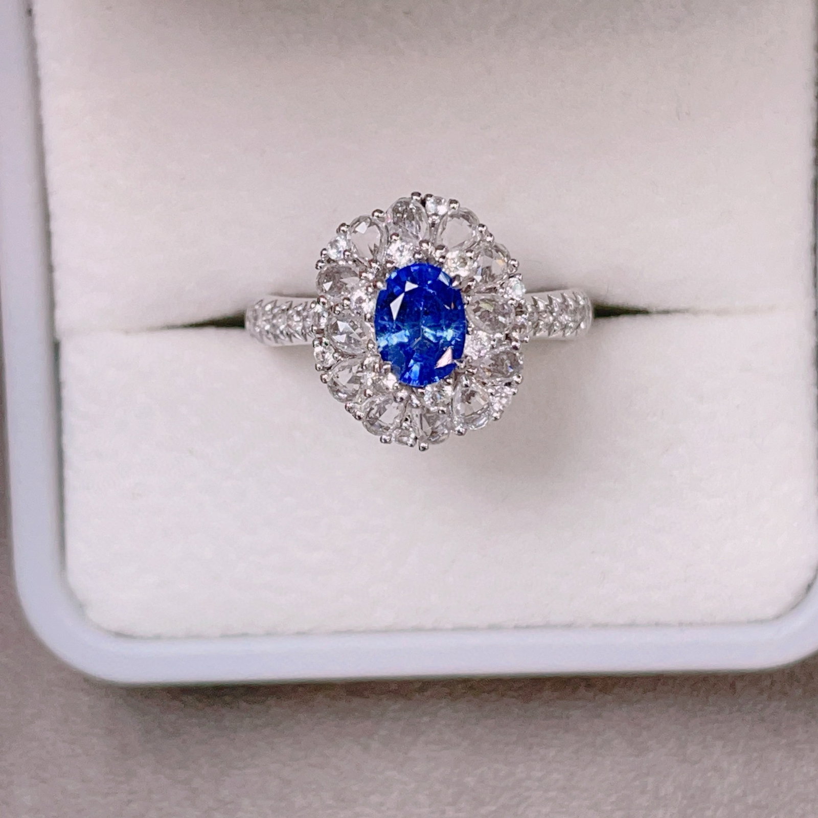 14k Gold 1.02 Ct Natural Sapphire & Sapphire Ring/pendant( Without Chain ) - 4