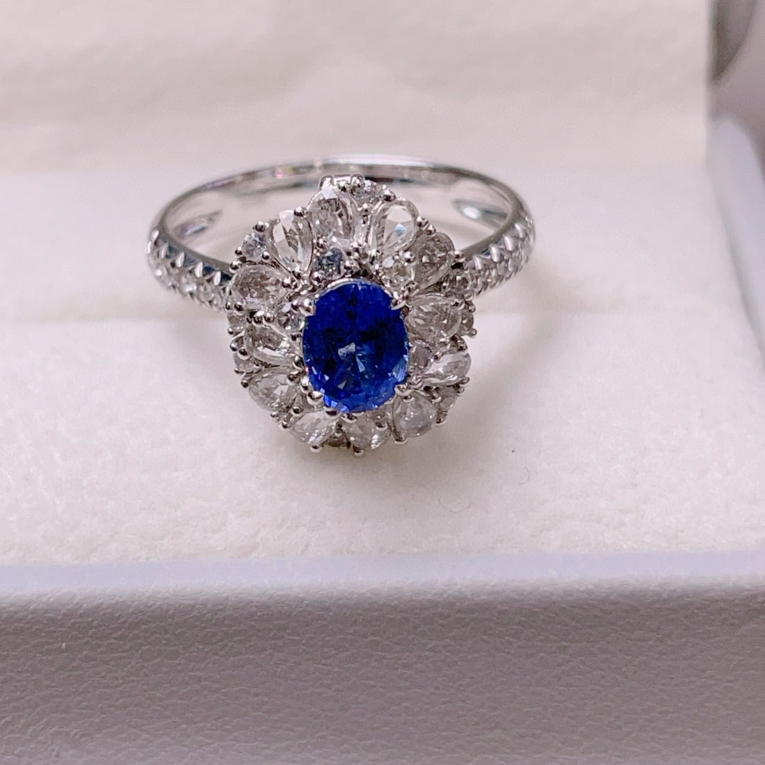 14k Gold 1.02 Ct Natural Sapphire & Sapphire Ring/pendant( Without Chain ) - 5