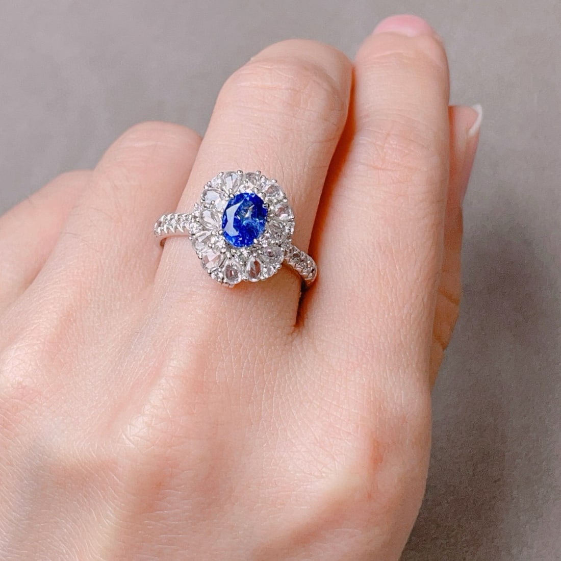 14k Gold 1.02 Ct Natural Sapphire & Sapphire Ring/pendant( Without Chain ) - 7