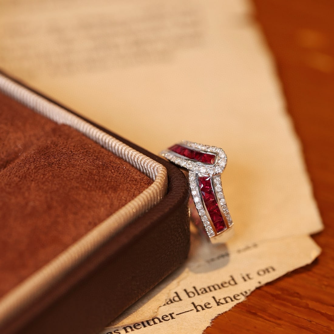 14k Gold 1.34 Ctw Natural Ruby & Diamond Ring - 2