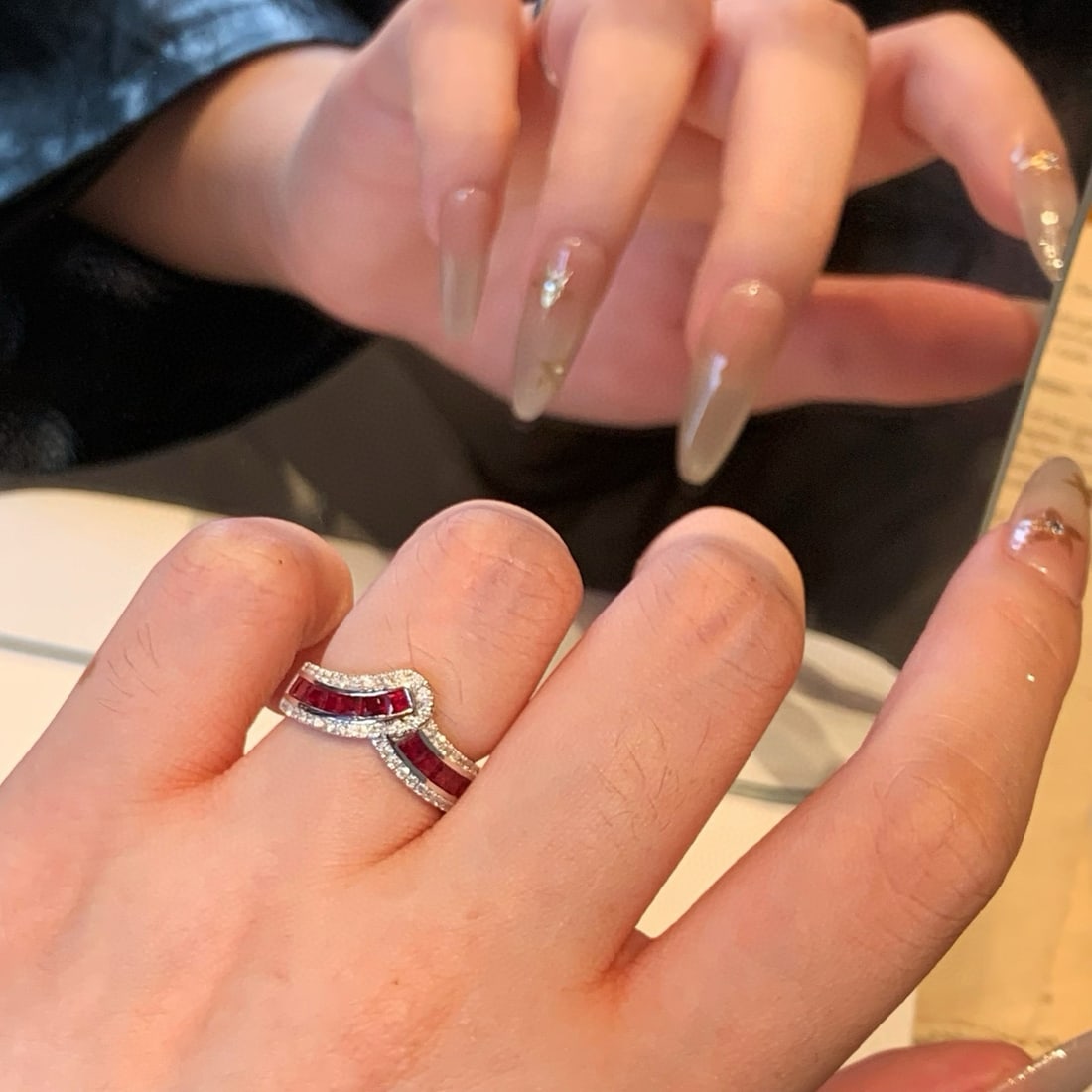 14k Gold 1.34 Ctw Natural Ruby & Diamond Ring - 3