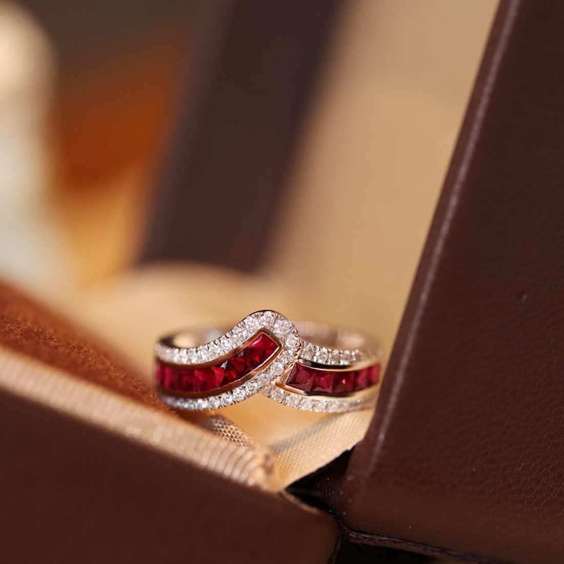 14k Gold 1.34 Ctw Natural Ruby & Diamond Ring - 7