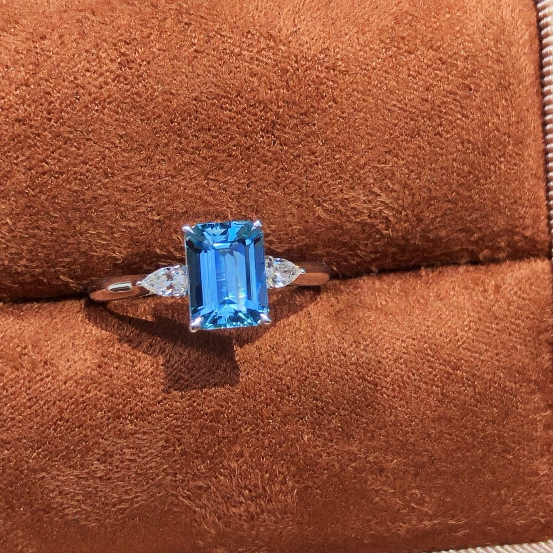 14k Gold 1.51 Ctw Natural Aquamarine & Diamond Ring - 2
