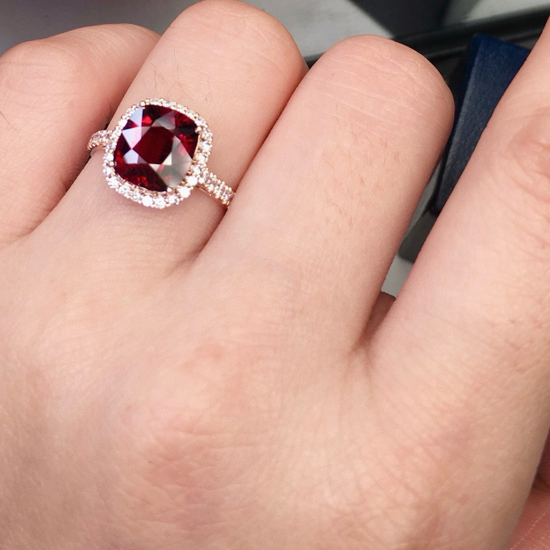 14k Gold 3.2 Ct Natural Tourmaline & Diamond Ring - 7