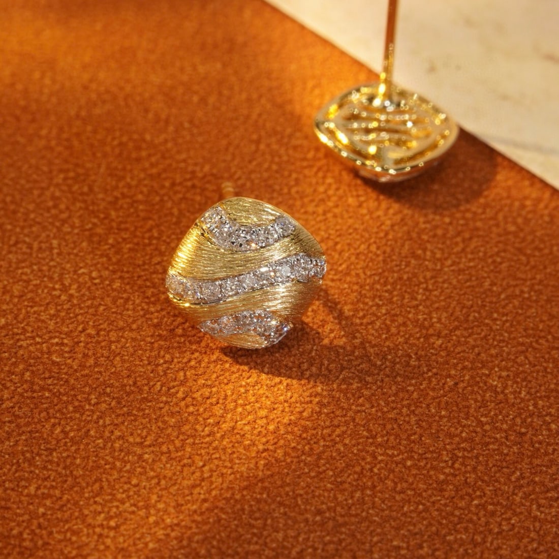 14k Gold 0.24 Ct Natural H Diamond Earrings - 8