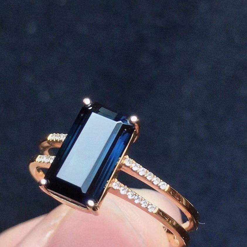 14k Gold 2.4 Ct Natural Tourmaline & Diamond Ring - 3