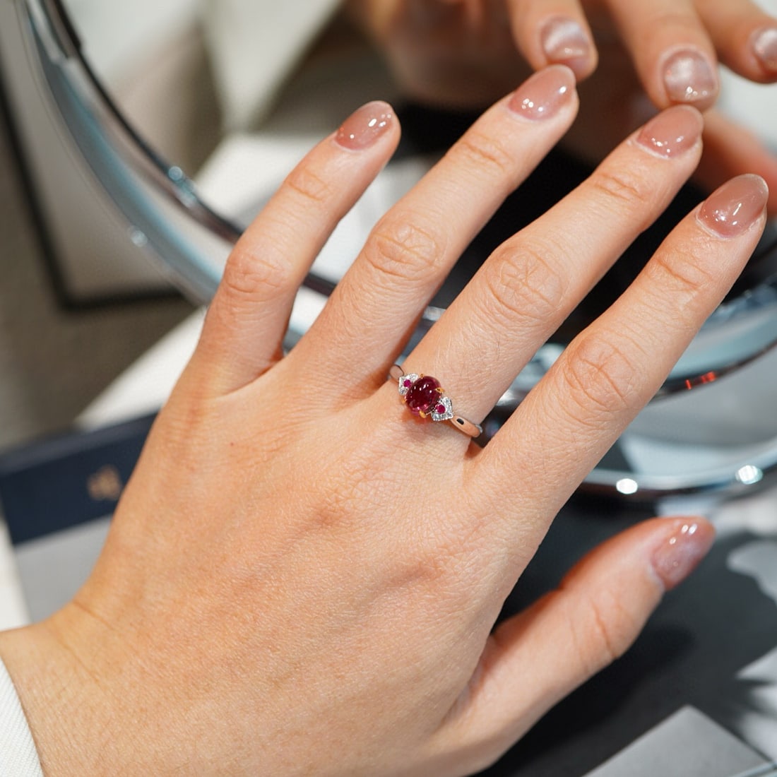 14k Gold 1.4 Ct Natural Tourmaline & Diamond Ring - 4