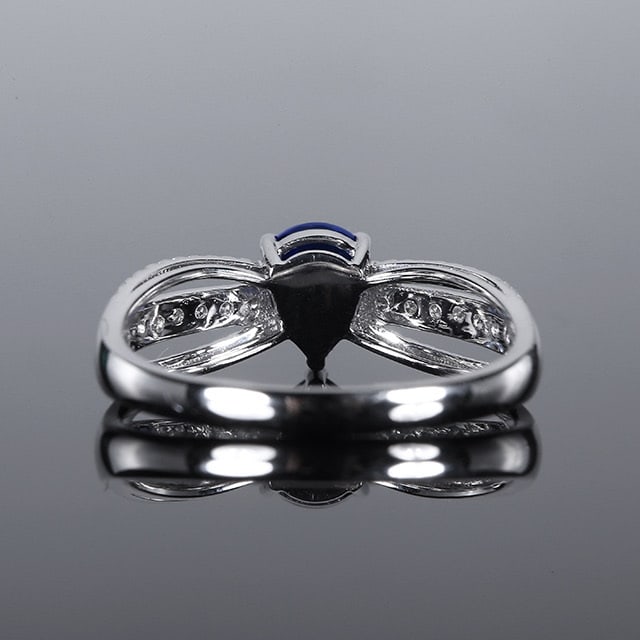 14k Gold 1.34 Ctw Natural Sapphire & Diamond Ring - 5