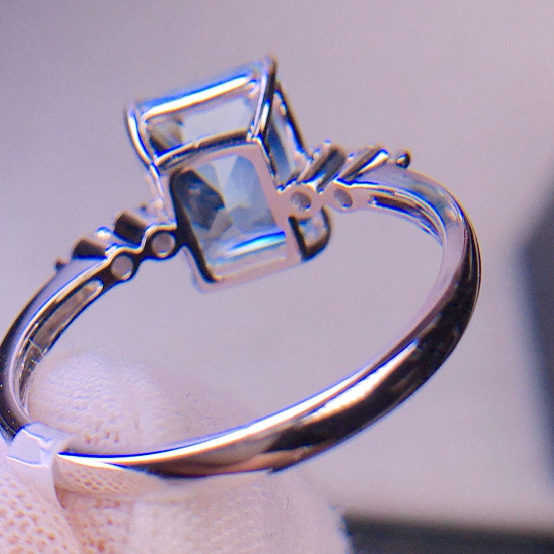 14k Gold 2.67 Ct Natural Aquamarine & Diamond Ring - 7