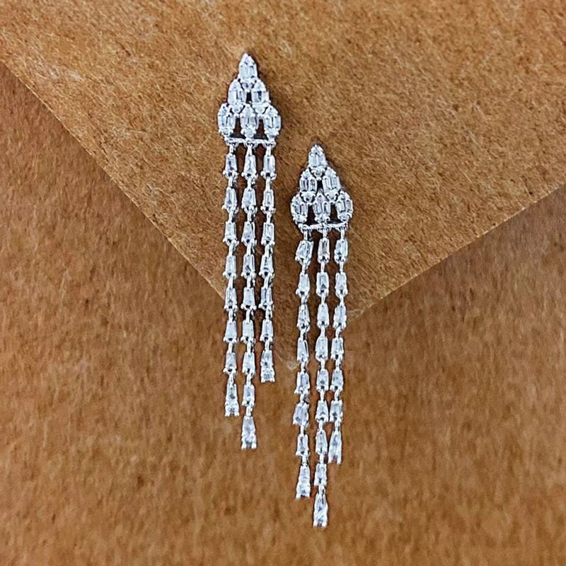 14k Gold 0.5 Ct Natural H Diamond Earrings - 2