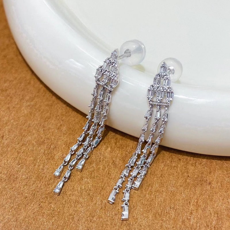 14k Gold 0.5 Ct Natural H Diamond Earrings - 4